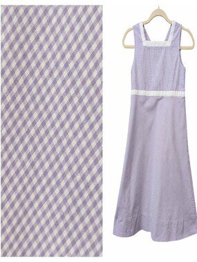 Vintage Strasburg Girls Size 10Y Purple White Gingham Check Spring Sundress